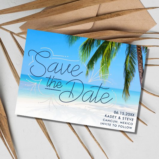 Save The Date Mexique Destination Beach Wedding Enregistrer la d