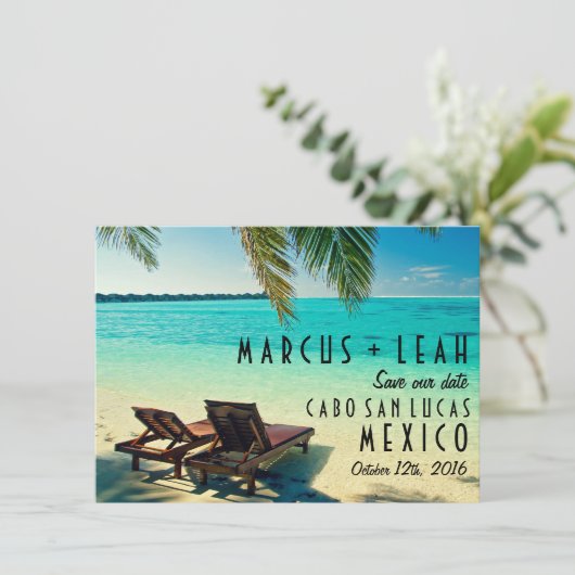 Save The Date Mexique Destination Mariage Enregistrer la date (Debout devant)