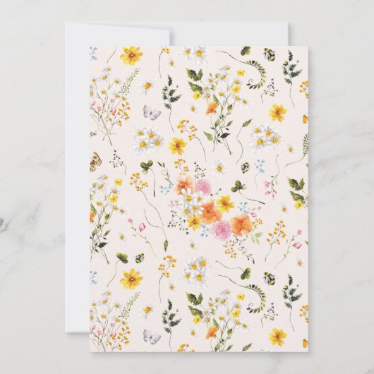 Save The Date Mi-été | Flores romantiques d'automne Photo (Dos)