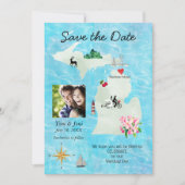 Save The Date Michigan Map Save the Dater (Devant)