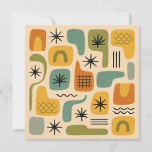 Save The Date Mid Century Moderne Été Starburst Motif magique