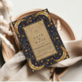 Save The Date Midnight Celestial Baroque Wedding