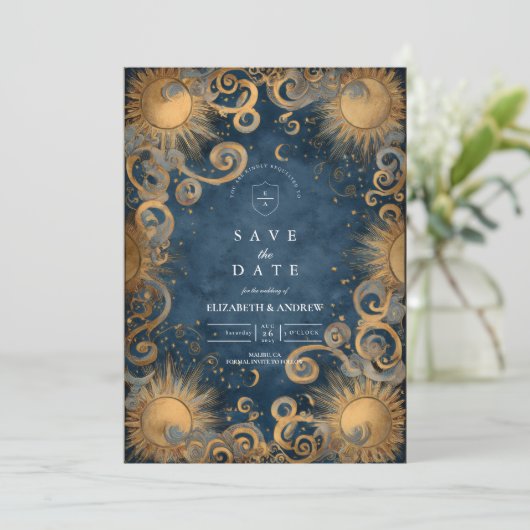 Save The Date Midnight Sun Celestial Wedding (Debout devant)