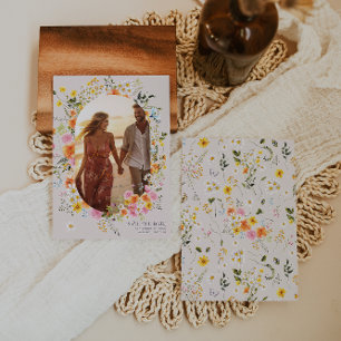 Save The Date Midsummer Florales Romantiques d'Automne Photo