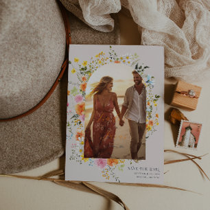 Save The Date Midsummer Florals Photo Romantique d'Automne