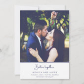 Save The Date Mieux Ensemble Mariage Photo Moderne Sauvez La Dat (Devant)