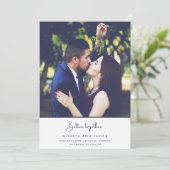 Save The Date Mieux Ensemble Mariage Photo Moderne Sauvez La Dat (Debout devant)