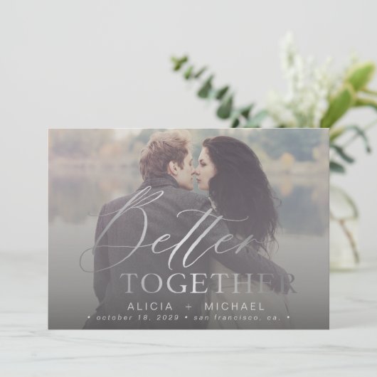 Save The Date Mieux ensemble script photo mariage enregistrer la (Debout devant)