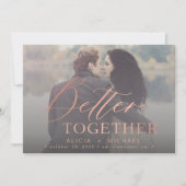 Save The Date Mieux ensemble script photo mariage enregistrer la (Devant)