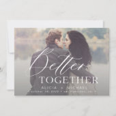 Save The Date Mieux ensemble script photo mariage enregistrer la (Devant)