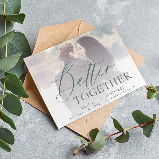 Save The Date Mieux ensemble script photo mariage enregistrer la