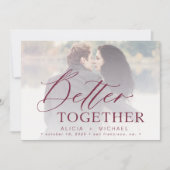 Save The Date Mieux ensemble script photo mariage enregistrer la (Devant)