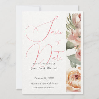 Save The Date Mignon Minimaliste Professionnel Fleur Moderne