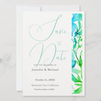Save The Date Mignon Minimaliste Professionnel Moderne Floral Si