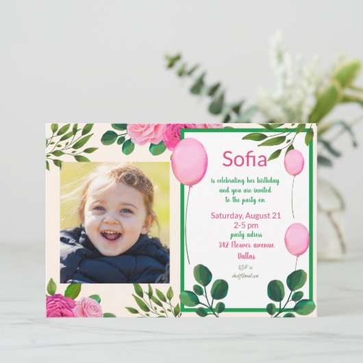 Save The Date Mignonne fille lapin enregistrer la date (Debout devant)