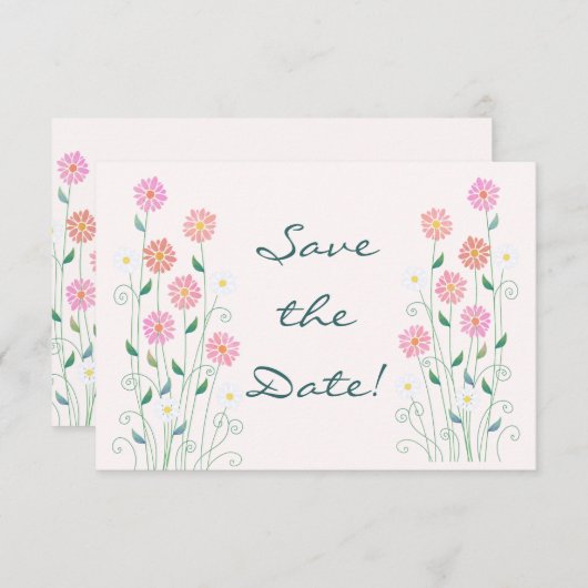 Save The Date Mignonnes pâtisseries Pink Wedding Enregistrer la (Devant / Derrière)