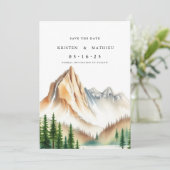 Save The Date Mille Montagne modifiable (Debout devant)