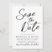 Mimaliste Simple Non Photo Mariage Annouement
