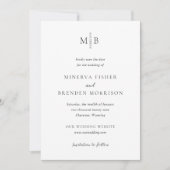 Save The Date Minerva Moderne Mariage élégant (Devant)