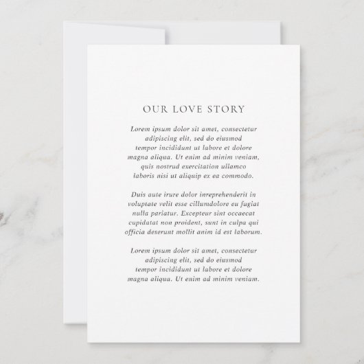 Save The Date Minerva Moderne Mariage élégant (Dos)