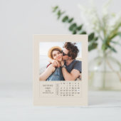 Save The Date Mini calendrier minimal moderne Enregistrer la pho (Debout devant)