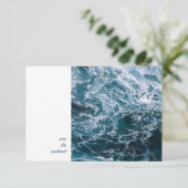 Save The Date Mini photo moderne Blue Ocean Mariage Week-end (Debout devant)