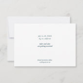 Save The Date Mini photo moderne Blue Ocean Mariage Week-end (Dos)