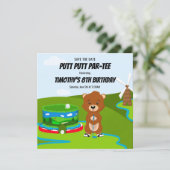 Save The Date Mini Putt Putt Anniversaire mignonne Gopher (Debout devant)