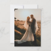 Save The Date Mini romantique chic noir et blanc photo (Dos)