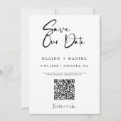 Save The Date Mini script QR Code photo (Devant)