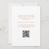 Save The Date Mini un script photo QR Code Terracotta (Dos)
