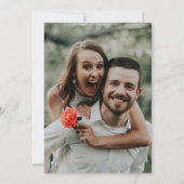 Save The Date Miniature Élégante Photo Mariage noir blanc (Dos)