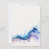 Save The Date Minimal Coastal Sea Beach Watercolor Wedding (Dos)