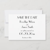 Save The Date Minimal Deco Mariage Blanc Même Plan Nouvelle Date (Dos)
