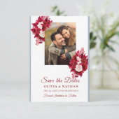 Save The Date Minimal Elegant Text & Photo Design / Wedding (Debout devant)