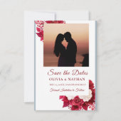 Save The Date Minimal Elegant Text & Photo Design / Wedding (Devant)