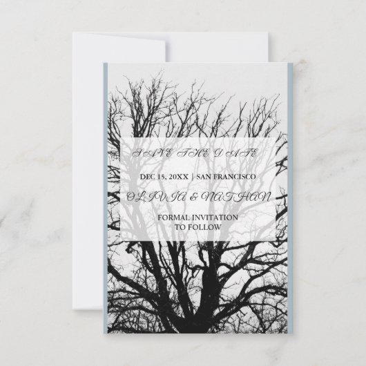 Save The Date Minimal Elegant Text & Photo Design / Wedding (Devant)