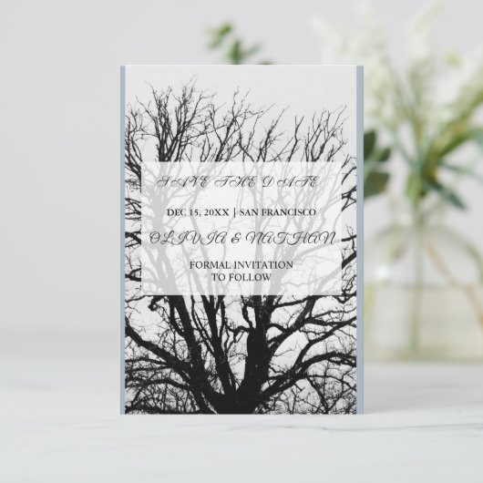 Save The Date Minimal Elegant Text & Photo Design / Wedding (Debout devant)