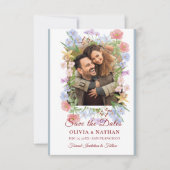 Save The Date Minimal Elegant Text & Photo Design / Wedding (Devant)