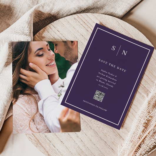 Save The Date Minimal et chic | Retour photo et Mariage de code