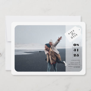 Save The Date Minimal Modern Décontracté Enregistrer la photo de