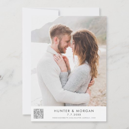 Save The Date Minimal moderne Gurney's Montauk Resort Mariage (Dos)