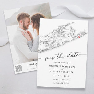 Save The Date Minimal moderne Gurney's Montauk Resort Mariage