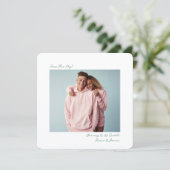 Save The Date minimal sage green Insta Film Photo Wedding  (Debout devant)