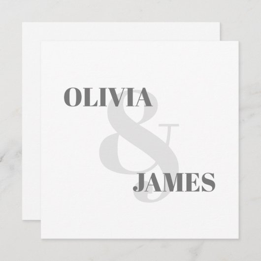 Save The Date Minimal simple de typographie de l'amphithéâtre Ma (Devant / Derrière)