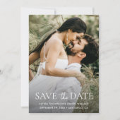 Save The Date Minimal une photo moderne code QR site mariage (Devant)