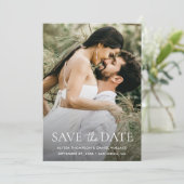 Save The Date Minimal une photo moderne code QR site mariage (Debout devant)