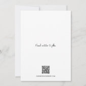 Save The Date Minimal une photo moderne code QR site mariage (Dos)
