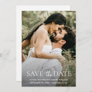 Save The Date Minimal une photo moderne code QR site mariage