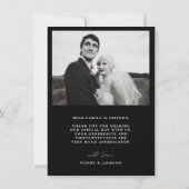 Save The Date Minimal Wedding Thank You Photo Stack Card  (Dos)